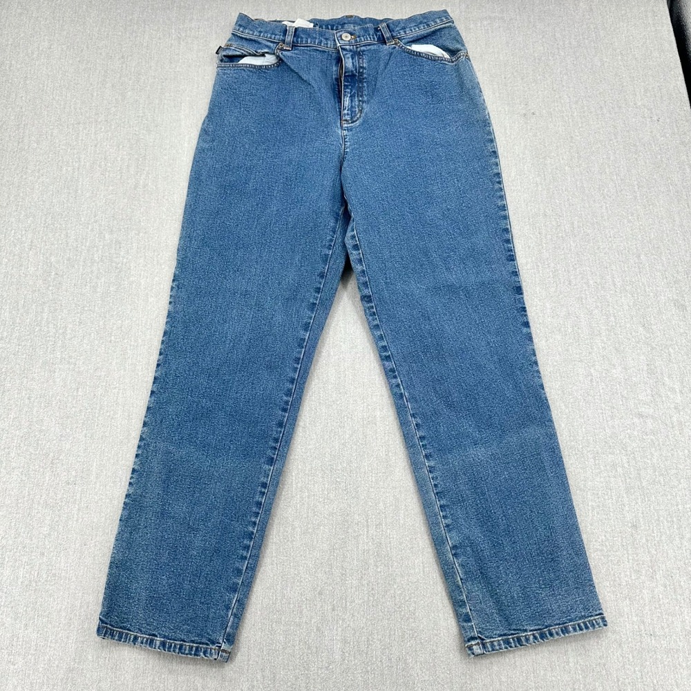 Lauren Ralph Lauren Jeans Womens 10 Blue Straight Leg High Rise Denim Stretch